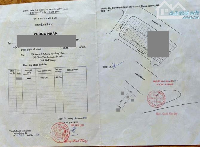 Đất mặt tiền ngay cổng kcn Sóng Thần, phường An Bình, TP Dĩ An. 15 tỷ - 7