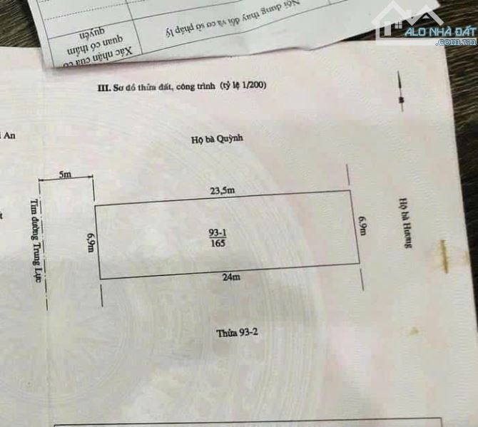 Bán đất mặt đường Trung Lực phường Đằng Lâm quận Hải An