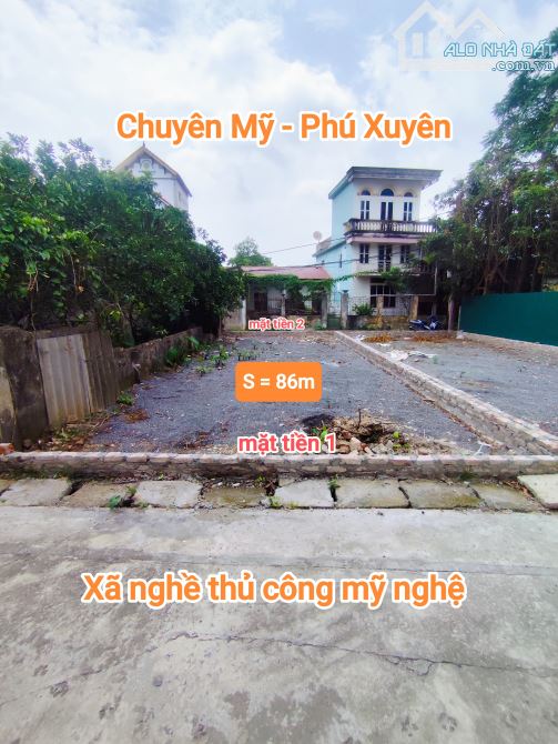 Đất làng nghề Chuyên Mỹ,dt 86m,2 mặt đường ô tô,sát trường mầm non,trục chính xã