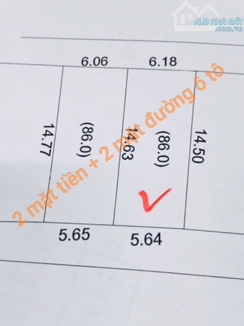 Đất làng nghề Chuyên Mỹ,dt 86m,2 mặt đường ô tô,sát trường mầm non,trục chính xã - 4
