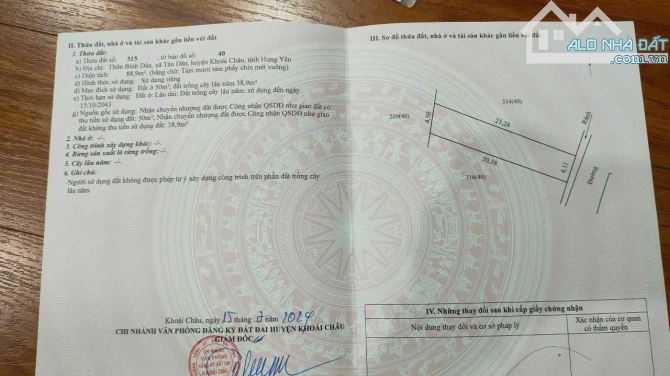 Bán 89m Tân dân. Giá 27tr/m. Oto tranh chạy vùng quanh. Giá đầu tư cực tốt. - 3