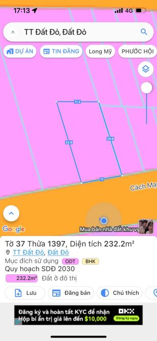 MẶT TIỀN CÁCH MẠNG THÁNG TÁM - THỊ TRẤN ĐẤT ĐỎ -ĐẤT ĐỎ - BRVT 🌈Diện tích 232m2 ngang 11m - 4