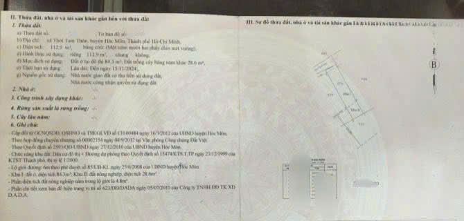 Giá Siêu Tố 785triệu Cần Bán Căn nhà ở Bùi Văn Ngữ Thới Tam Thôn Hóc Môn 113m2 Sổ Riêng - 4