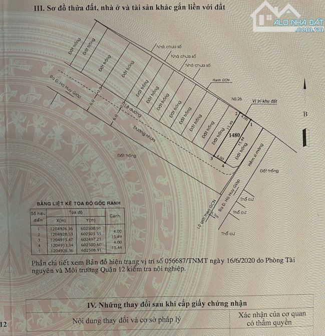 Bán lô đất đường Hà Huy Giáp Quận 12 khu phân lô đồng bộ - 4