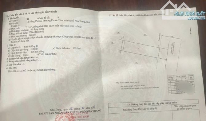 Bán nhà 4 tầng đường Hoàn Kiếm, Nha Trang. 4 phòng ngủ. Giá bán 8,8 tỷ - 7