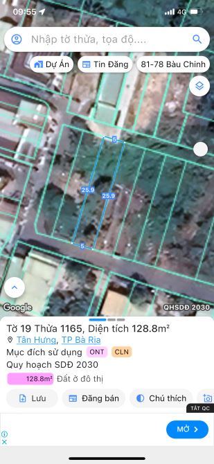 Bán đất đường 12 Lê Trọng Tấn,xã Tân Hưng(phường Long Hương), giá bán: 1,6tỷ với DT: 129m2 - 7