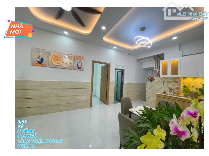 CHỈ 3,95 TỶ NHÀ 2 TẦNG, RỘNG 6m HẺM TÙNG THIỆN VƯƠNG, QUẬN 8