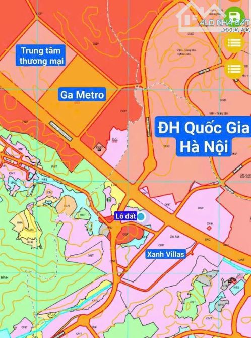 75 m đất 2 mặt tiền cách cổng chính đại học quốc gia 1km gần ga Metro