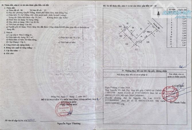 Bán nhà sổ hồng 91m2 thổ cư gần bãi xe võ thị sáu, biên hòa giá 2,1 tỷ