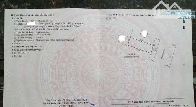 Mr Đ.Anh- Bán 75m đất khu phân lô Đống Chuối, Hùng Vương, Hồng Bàng, Hải Phòng giá 3,5 tỷ - 1