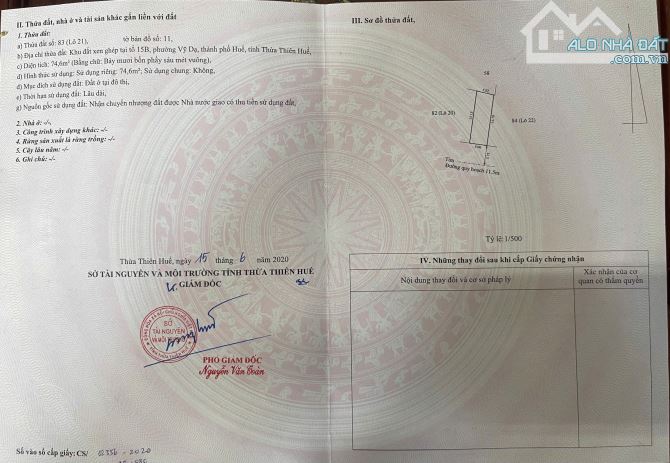 BÁN ĐẤT TRUNG TÂM TP. HUẾ – KHU QUY HOẠCH XEN GHÉP VĨ DẠ – GẦN ĐƯỜNG PHẠM VĂN ĐỒNG - 1
