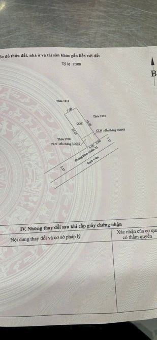 Bán đất mặt tiền Bình Nhâm 25 Ngang 7m cực đẹp - 2