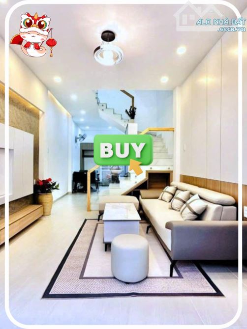 Nhà đẹp CMT8, Q3 – 60m² – Hẻm 5m – Trệt 2 lầu ST - 4