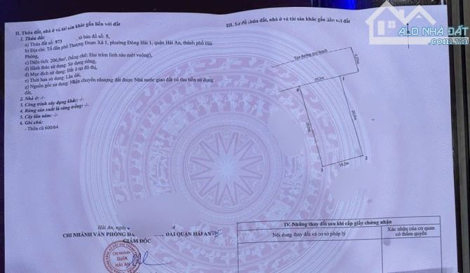 Bán  lô đất biệt thự DT 412 M Đông Hải 1 Hải An - 1