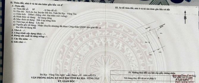 BÁN ĐẤT BIỂN LỘC AN - HỒ TRÀM - BRVT - CÁCH CHỢ LỘC AN CHỈ 700M
