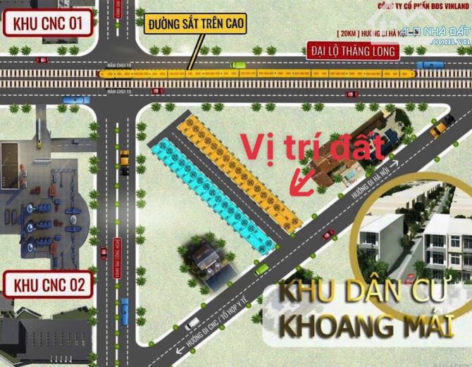 Đón sóng metro 5 và Vin Đồng Trúc hàng hiếm 66m Khoang Mái cách khu CNC Hoà Lạc chỉ 50m