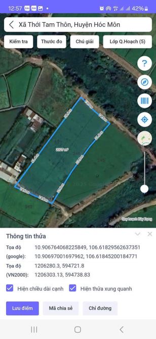 ĐẤT VƯỜN MT BỜ KÊNH TRUNG ĐÔNG 7 HÓC MÔN 4.000M²  GIÁ 2,799 TRIỆU/M² - 3
