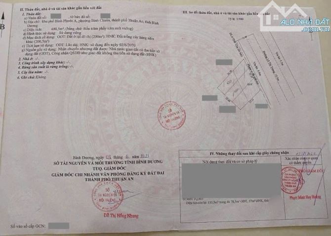 Đất mặt tiền kinh doanh đường Lê Thị Trung , phường Bình Chuẩn, Tp. Thuận An. 6,75 tỷ - 5