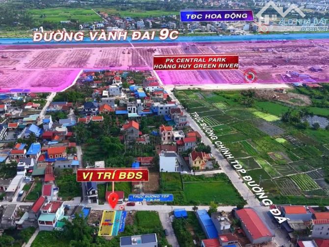 Đất Hoa Động nằm giữa dự án Hoàng Huy Green River và  dự án Doji.