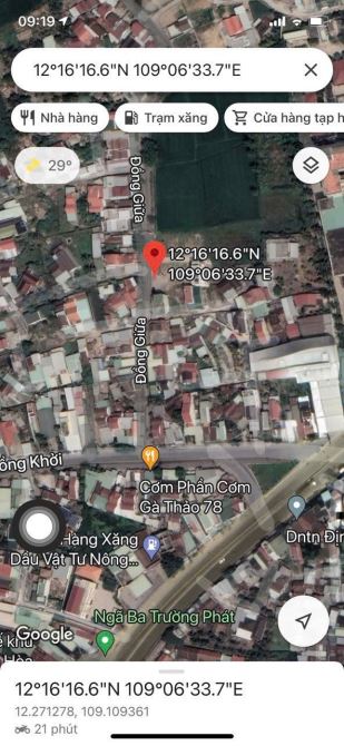 Bán đất mặt tiền đường Đồng Giữa , Diên điền thị trấn Diên khánh , giá chỉ 1 tỷ 5 - 1