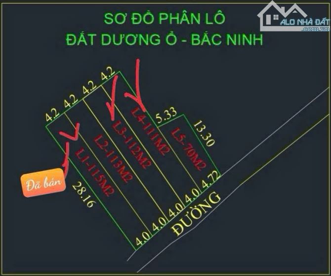 Bán đất thổ cư dương Ổ Phong Khê dt 113m mt 4m giá 2.3 tỷ - 2