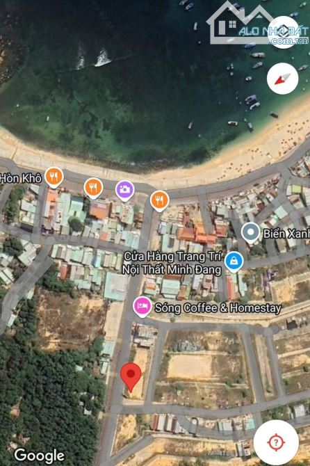 Bán lô gốc 2 mặt tiền trục đg chính nhơn hải quy nhơn dt 90m2 giá 4ty