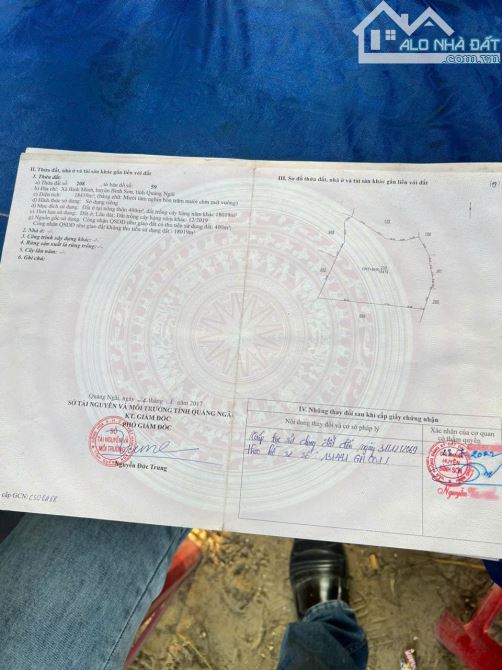 Bán mảnh đất rộng 47000 mét vuông tại Bình Minh Bình Sơn