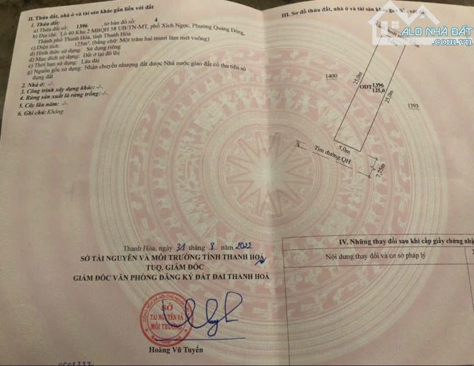 CẦN BÁN LÔ ĐẤT Mb 58 QUẢNG ĐÔNG,TP THANH HÓA