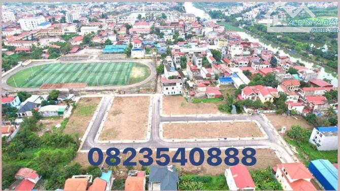Bán đất đấu giá Thị Trấn An Dương lô 2 mặt tiền.