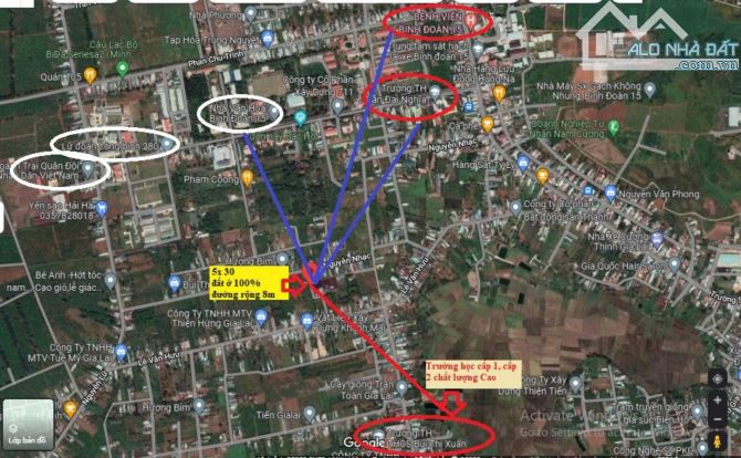 Bán Đất Nguyễn Nhạc P. Yên Thế, TP Pleiku, Gia Lai