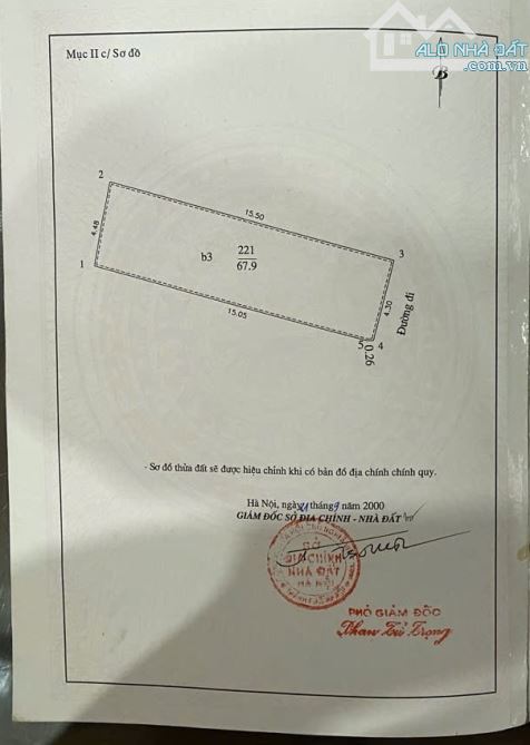 Bán nhà Cát Linh DT 68m2 MT 4,3m