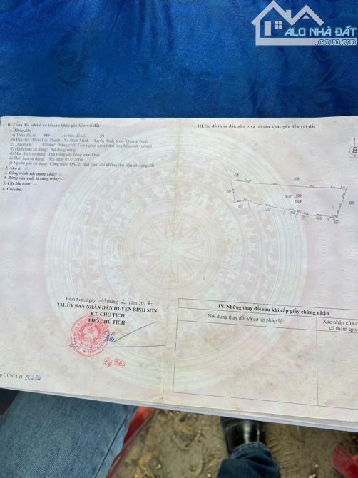 Bán mảnh đất rộng 47000 mét vuông tại Bình Minh Bình Sơn - 1