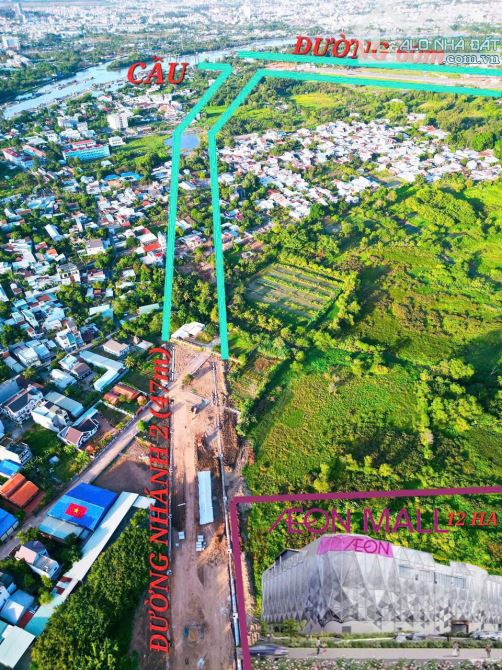Bán đất 110m2, chỉ 1 sẹc ra thẳng Aeon-Hiệp Hòa, đường ô tô vào tận đất, SHR thổ cư - 1