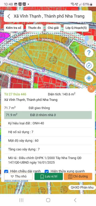 Bán lô đất thôn Phú Thạnh - xã Vĩnh Thạnh, thành phố Nha Trang, chiều ngang 6 mét - 1