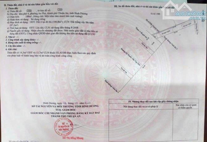 Bán đất 5x38m, mặt tiền Mỹ Phước Tân Vạn P. An Phú gần Vòng Xoay An Phú - 1