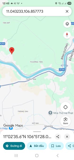 Bán Đất mặt tiền Đường Nhựa, thường tân 18 Tân Uyên Bình Dương, 9m X 35m giá 2 tỷ 3 - 12