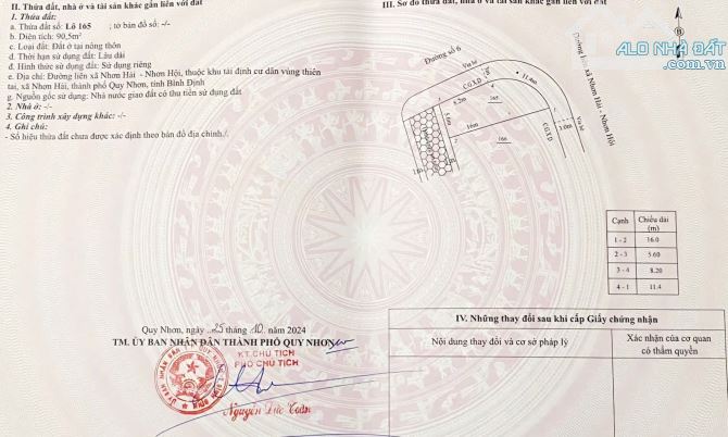 Bán lô gốc 2 mặt tiền trục đg chính nhơn hải quy nhơn dt 90m2 giá 4ty - 2