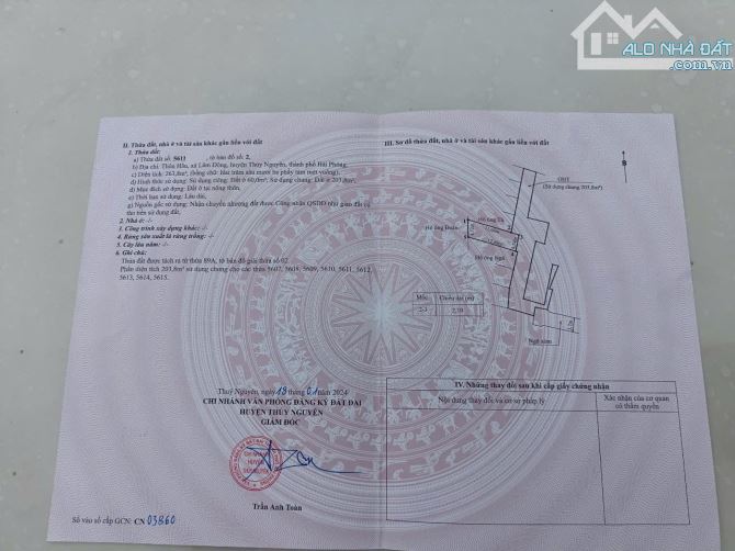 Duy nhất Lô thôn Hầu Lâm Động Cách trục Thôn 30m ô tô tận cửa. - 2