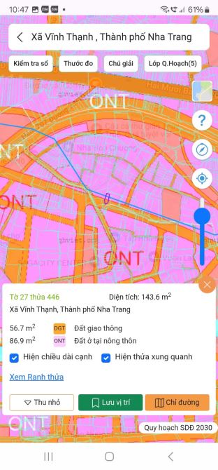 Bán lô đất thôn Phú Thạnh - xã Vĩnh Thạnh, thành phố Nha Trang, chiều ngang 6 mét - 2