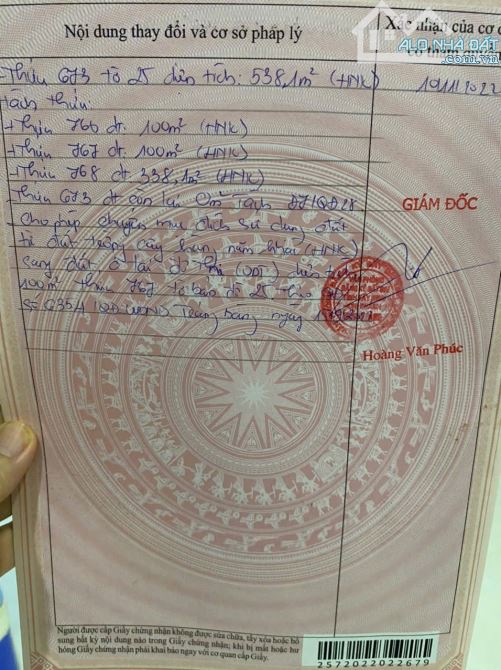 Cần bán lô Lô Đất 1954m vuông 400m thổ cư - 2