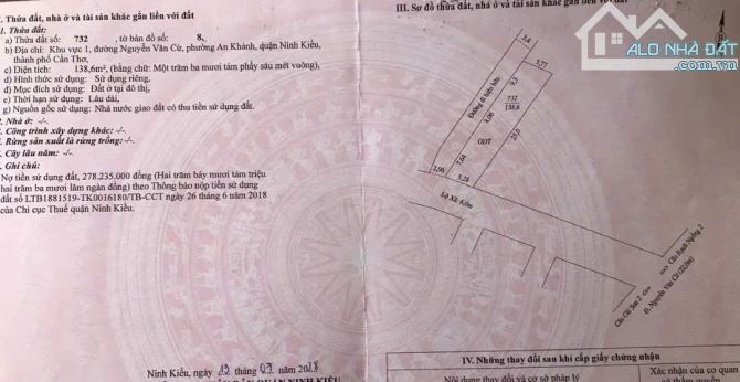 BÁN ĐẤT 7,2 TỶ 02 MẶT TIỀN HẺM LIÊN TỔ 12-20 (HẺM 6M) NGUYỄN VĂN CỪ, TP CẦN THƠ - 3