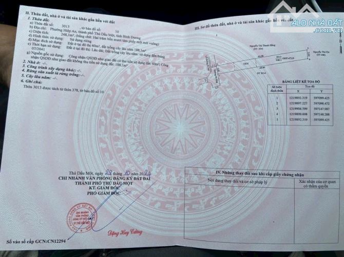 SIÊU RẺ! Bán  250m2 Đất Nhánh Đx91 Hiệp An, Thủ Dầu Một_Giá1Tỷ850