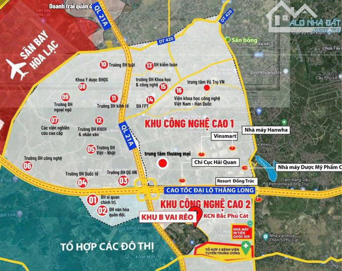 BÁN ĐẤT HÒA LẠC 400M2 THỔ CƯ, SỔ ĐỎ CHÍNH CHỦ, 4 tỷ/LÔ, GIAO DỊCH NHANH CHÓNG - 1