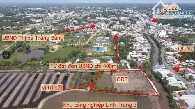 1 lô đất thổ vườn ODT Chợ Trảng Bàng, DT 650m2 (10x65)m có 200 thổ, sổ riêng, giá 1 tỷ 5 - 1