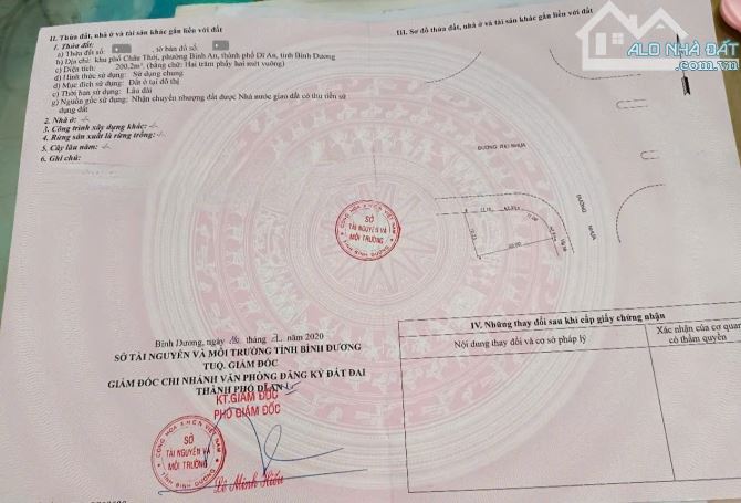 Bán căn góc 1T1L 12.3x20m, đường D12 KDC Châu Thới p.Bình An gần làng đại học - 1