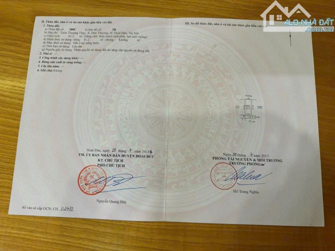 Bán nhanh 41m2 đất thổ cư Thượng Thụy, Đức Thượng, Hoài Đức gần đường ô tô tránh giá rẻ - 2