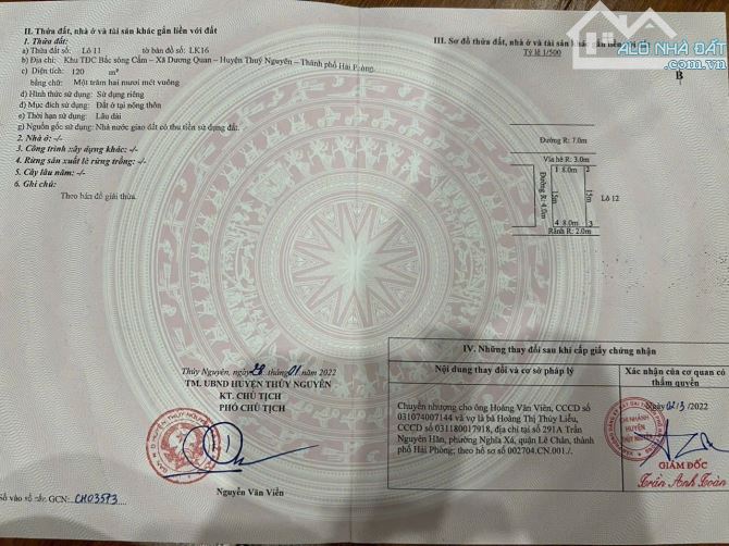 Cơ hội vàng sở hữu lô đất đẹp tại Áp Tràn - Dương Quan - Thuỷ nguyên - 2