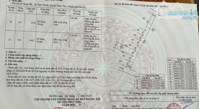 Bán đất Tam Thuấn - Phúc Thọ - Hà Nội – 67m² – Ô tô vào đất – Giá chỉ hơn 40 triệu/m² - 3