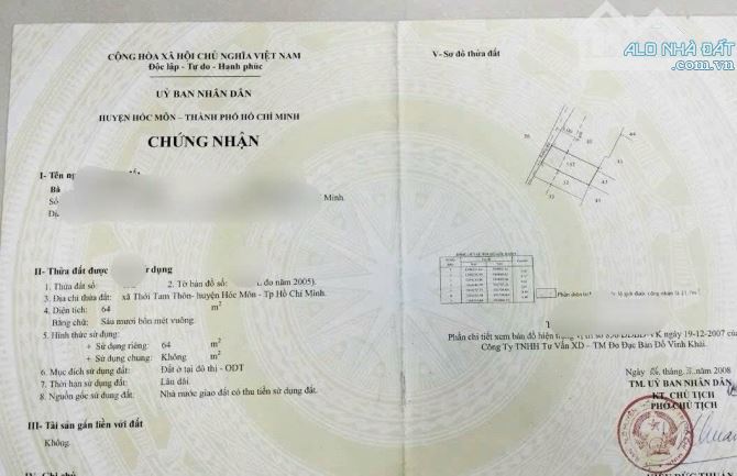 Nhà Cần bán để Trả nợ 750triệu Sổ Hồng riêng Sẵn 64m2 Ngay Trịnh Thị Miến Thới Tam thôn - 6