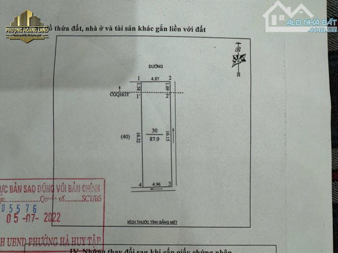 🏞️BÁN ĐẤT TẶNG NHÀ CẤP 4 – K6, PHƯỜNG QUÁN BÀU – TP VINH 87,9m2 Bắc đường 7m